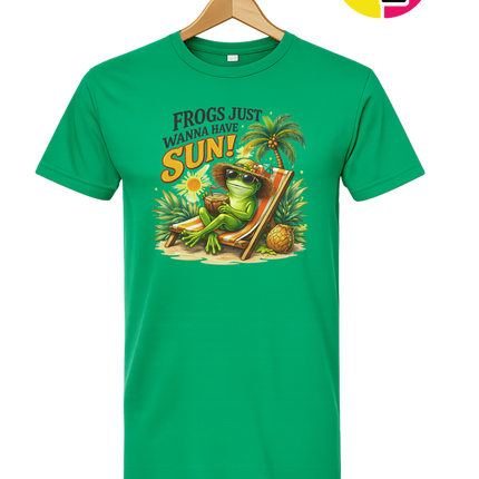 Summer Frog Just Wanna Have Fun Tee