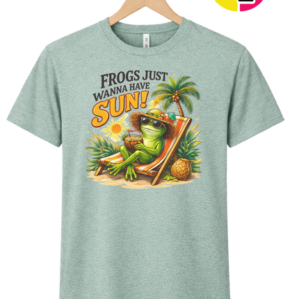 Summer Frog Just Wanna Have Fun Tee