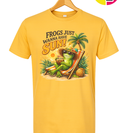 Summer Frog Just Wanna Have Fun Tee