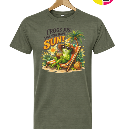 Summer Frog Just Wanna Have Fun Tee