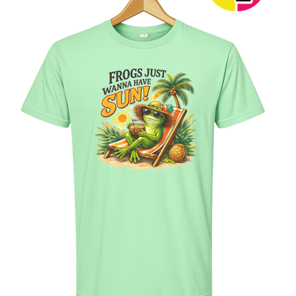 Summer Frog Just Wanna Have Fun Tee