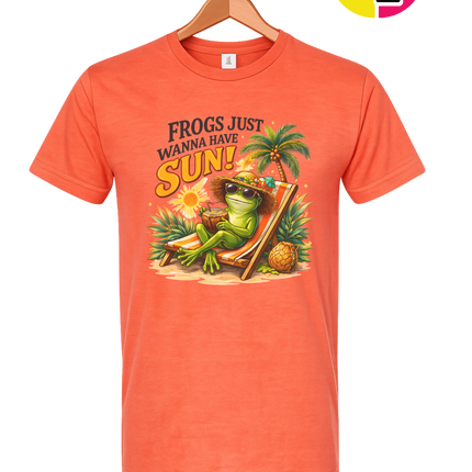Summer Frog Just Wanna Have Fun Tee
