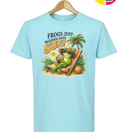 Summer Frog Just Wanna Have Fun Tee