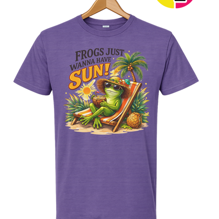 Summer Frog Just Wanna Have Fun Tee