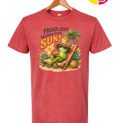 Summer Frog Just Wanna Have Fun Tee