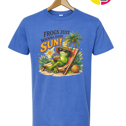 Summer Frog Just Wanna Have Fun Tee