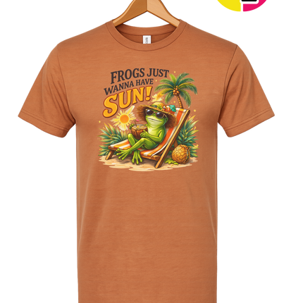 Summer Frog Just Wanna Have Fun Tee