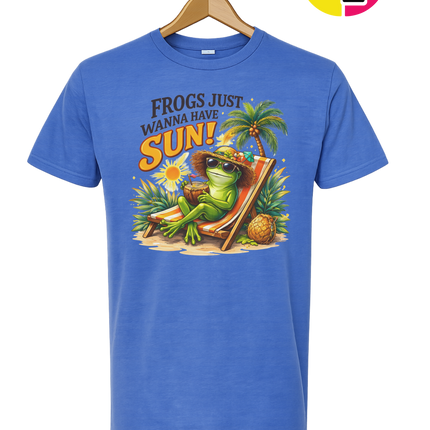 Summer Frog Just Wanna Have Fun Tee