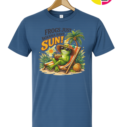 Summer Frog Just Wanna Have Fun Tee