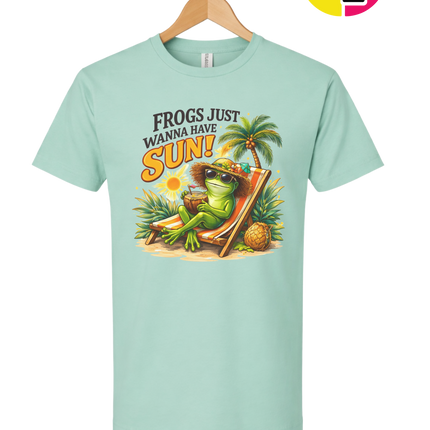 Summer Frog Just Wanna Have Fun Tee
