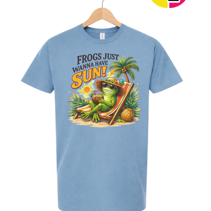 Summer Frog Just Wanna Have Fun Tee
