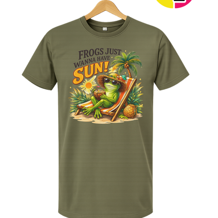 Summer Frog Just Wanna Have Fun Tee
