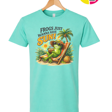 Summer Frog Just Wanna Have Fun Tee