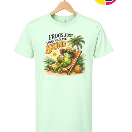 Summer Frog Just Wanna Have Fun Tee