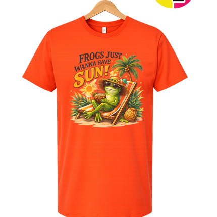 Summer Frog Just Wanna Have Fun Tee