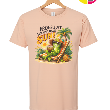 Summer Frog Just Wanna Have Fun Tee
