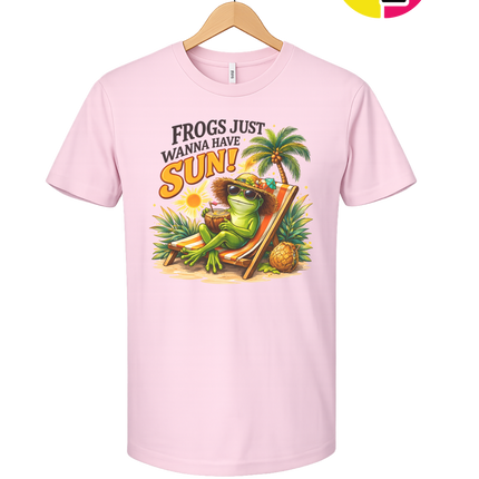 Summer Frog Just Wanna Have Fun Tee
