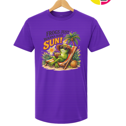 Summer Frog Just Wanna Have Fun Tee
