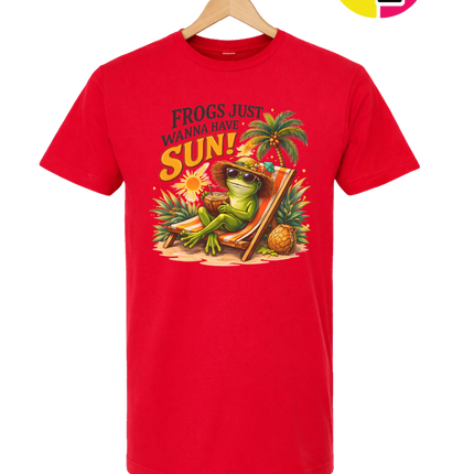 Summer Frog Just Wanna Have Fun Tee