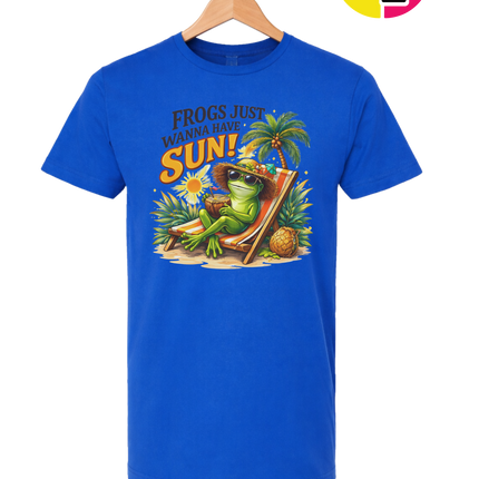 Summer Frog Just Wanna Have Fun Tee