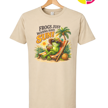 Summer Frog Just Wanna Have Fun Tee