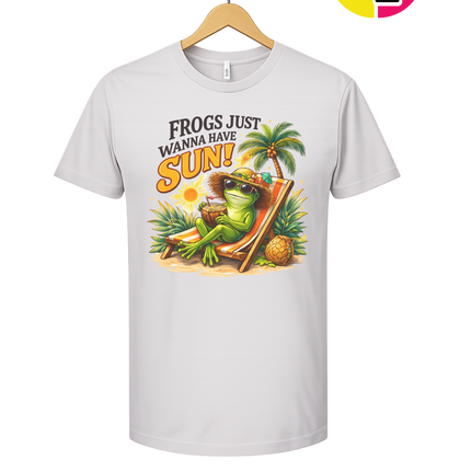 Summer Frog Just Wanna Have Fun Tee