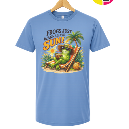 Summer Frog Just Wanna Have Fun Tee