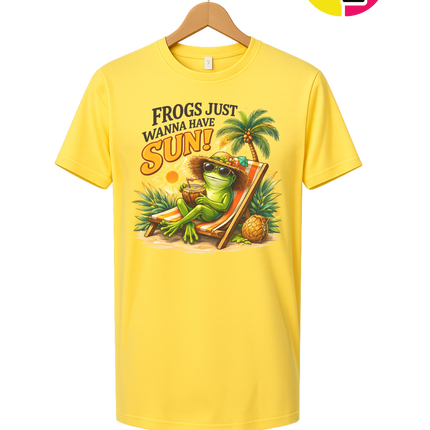Summer Frog Just Wanna Have Fun Tee