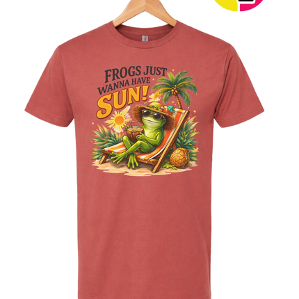 Summer Frog Just Wanna Have Fun Tee