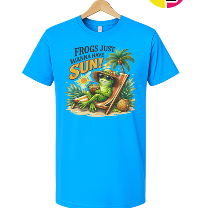 Summer Frog Just Wanna Have Fun Tee