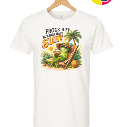 Summer Frog Just Wanna Have Fun Tee
