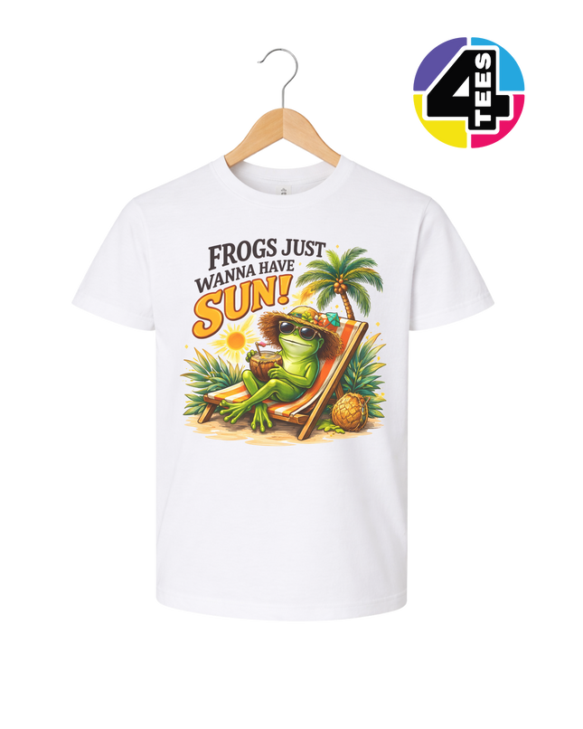 Summer Frog Just Wanna Have Fun Youth Tee