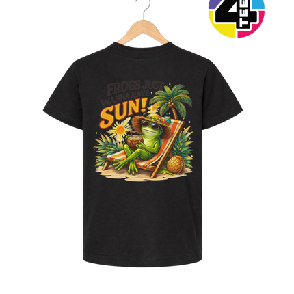 Summer Frog Just Wanna Have Fun Youth Tee