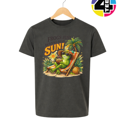 Summer Frog Just Wanna Have Fun Youth Tee