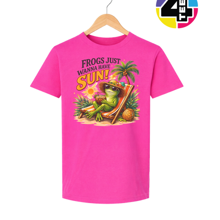 Summer Frog Just Wanna Have Fun Youth Tee