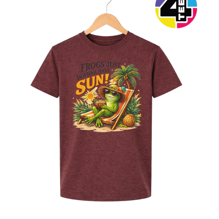 Summer Frog Just Wanna Have Fun Youth Tee