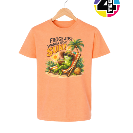 Summer Frog Just Wanna Have Fun Youth Tee