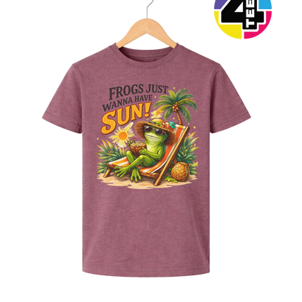 Summer Frog Just Wanna Have Fun Youth Tee