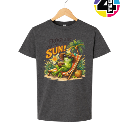 Summer Frog Just Wanna Have Fun Youth Tee