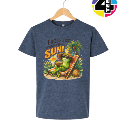 Summer Frog Just Wanna Have Fun Youth Tee