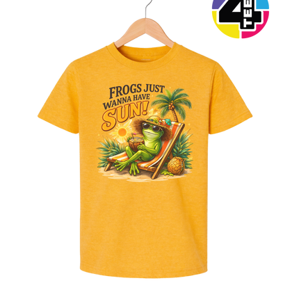 Summer Frog Just Wanna Have Fun Youth Tee