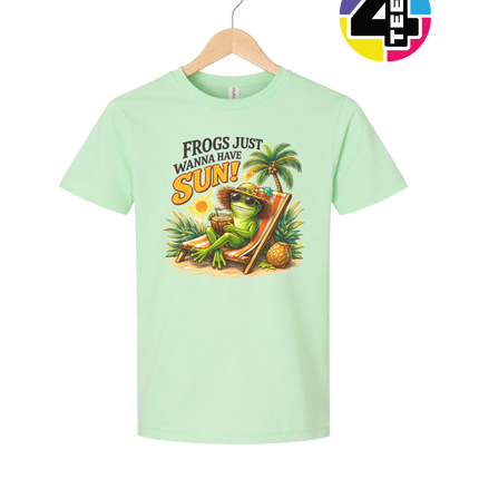 Summer Frog Just Wanna Have Fun Youth Tee