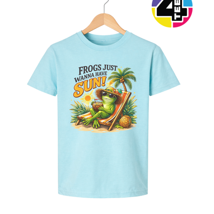 Summer Frog Just Wanna Have Fun Youth Tee