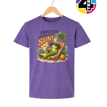 Summer Frog Just Wanna Have Fun Youth Tee