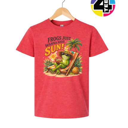 Summer Frog Just Wanna Have Fun Youth Tee