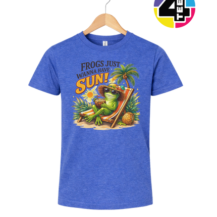 Summer Frog Just Wanna Have Fun Youth Tee
