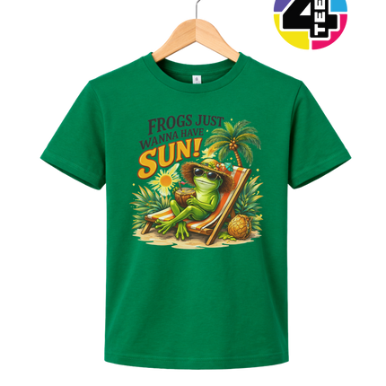 Summer Frog Just Wanna Have Fun Youth Tee
