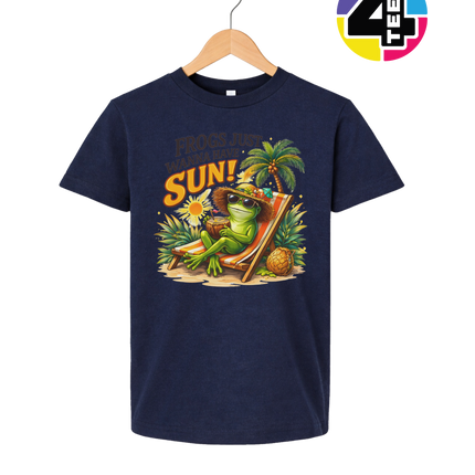 Summer Frog Just Wanna Have Fun Youth Tee