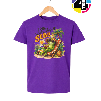 Summer Frog Just Wanna Have Fun Youth Tee