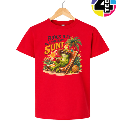 Summer Frog Just Wanna Have Fun Youth Tee